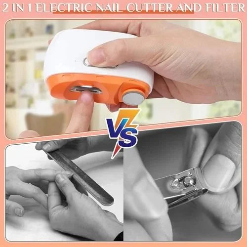 2 In 1 Automatic Electric Nail Clipper Baby Nail Trimmer Rechargeable Nail Clipper Nail Cutter